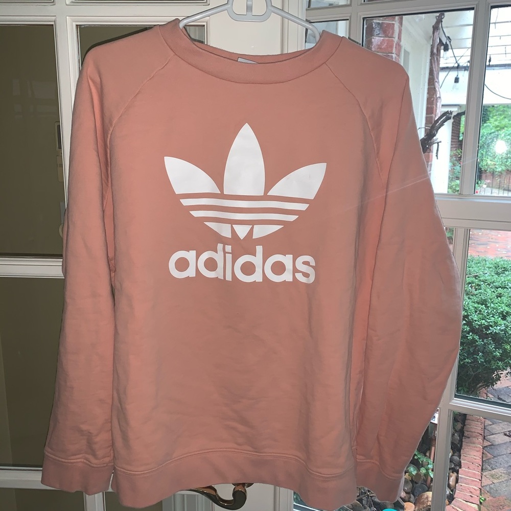 Adidas peach crewneck